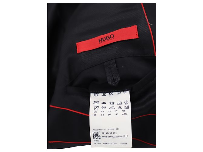 Hugo Boss Einreihiger Blazer aus schwarzer Wolle - Ansicht 3