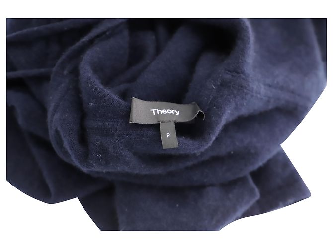 Kapuzenpullover Theory aus marineblauem Kaschmir - Ansicht 4
