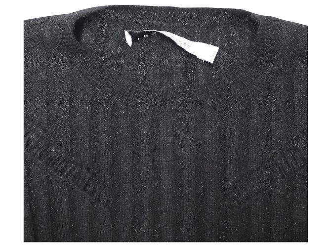 Iro Distressed Pullover in Black Nylon - view 6