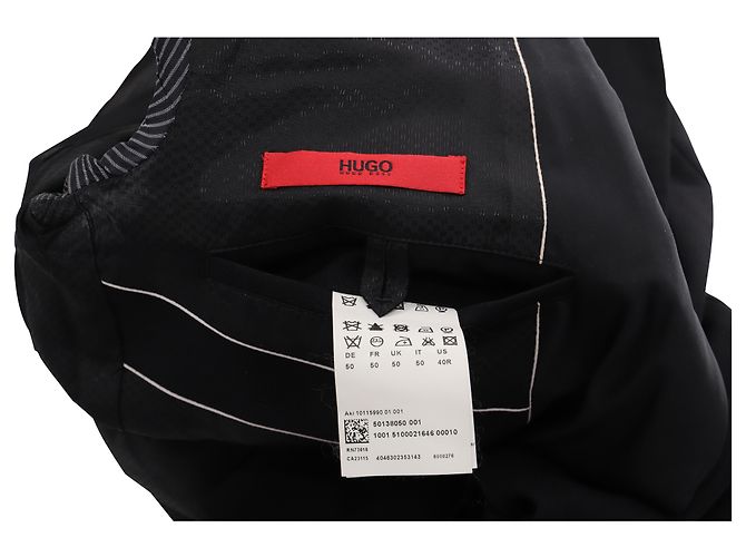 Giacca smoking Hugo Boss in lana vergine nera Nero - vista 3