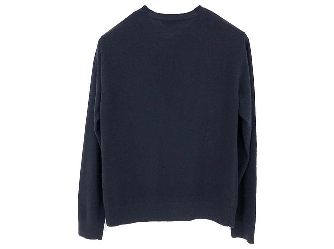 Valentino pull em lã marinha e caxemira com âncora e coração - vista 2