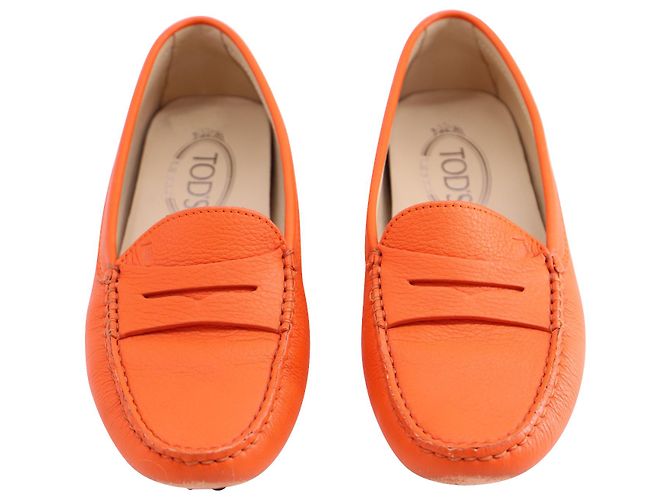 Tod's Mocassino Tods Gommino in Pelle Arancio - vista 2