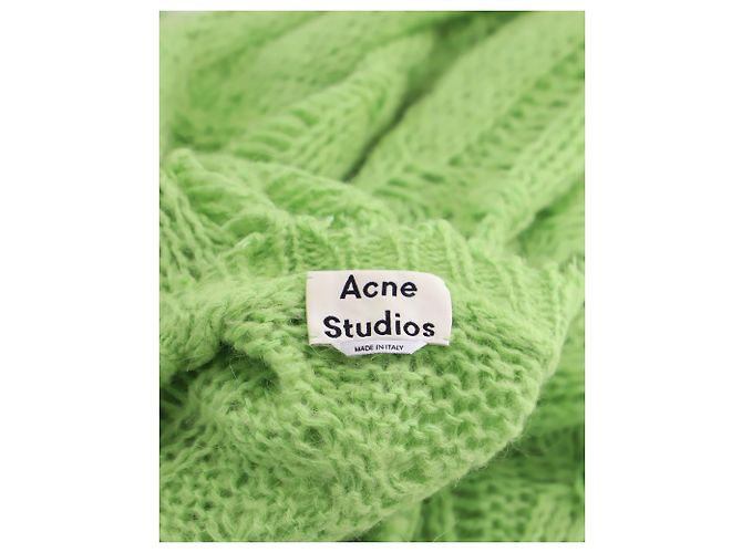 Autre Marque Suéter de punto deshilachado en acrílico verde de Acne Studios - vista 4