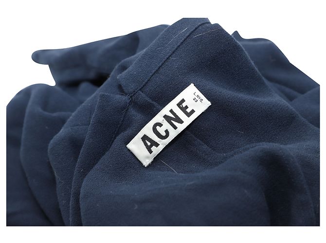 Autre Marque Abito Acne Studios con scollo a goccia in viscosa blu navy - vista 2