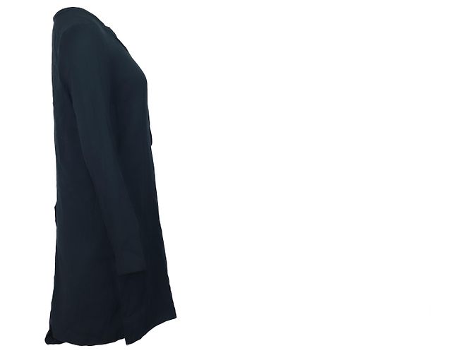 Autre Marque Abito Acne Studios con scollo a goccia in viscosa blu navy - vista 5
