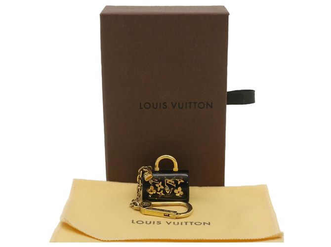 LOUIS VUITTON Speedy Porte Cles Schlüsselanhänger Schwarz Gold M65444 LV Auth th2482 Golden - Ansicht 11
