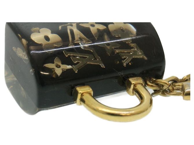 LOUIS VUITTON Speedy Porte Cles Schlüsselanhänger Schwarz Gold M65444 LV Auth th2482 Golden - Ansicht 6