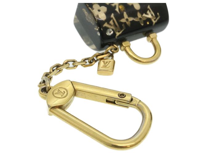 LOUIS VUITTON Speedy Porte Cles Schlüsselanhänger Schwarz Gold M65444 LV Auth th2482 Golden - Ansicht 8