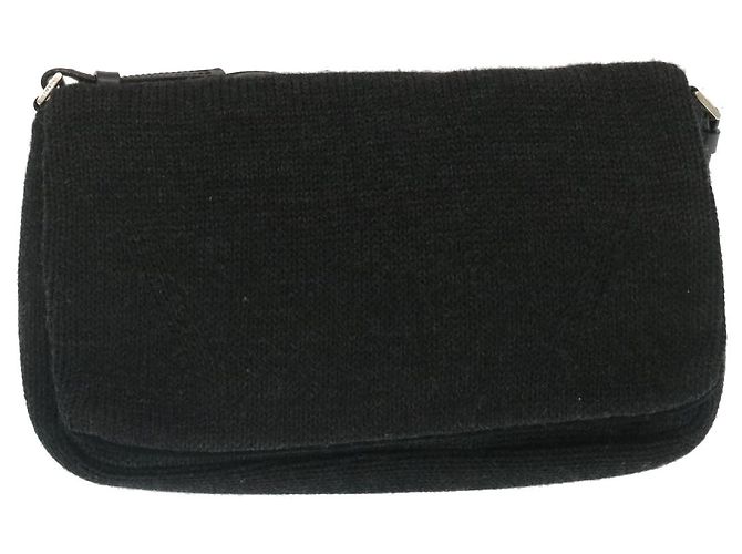 PRADA Borsa A Tracolla lana Nero Auth ar6676 - vista 13