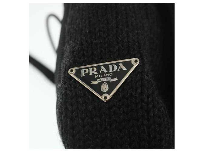 PRADA Borsa A Tracolla lana Nero Auth ar6676 - vista 17