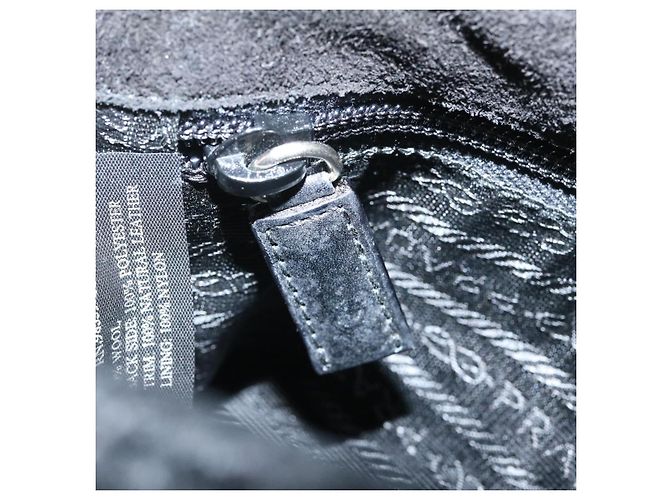 PRADA Borsa A Tracolla lana Nero Auth ar6676 - vista 23