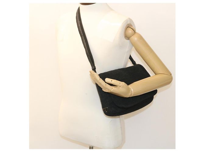 PRADA Borsa A Tracolla lana Nero Auth ar6676 - vista 25