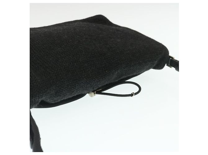 PRADA Borsa A Tracolla lana Nero Auth ar6676 - vista 6