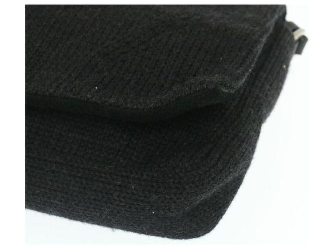 PRADA Borsa A Tracolla lana Nero Auth ar6676 - vista 8