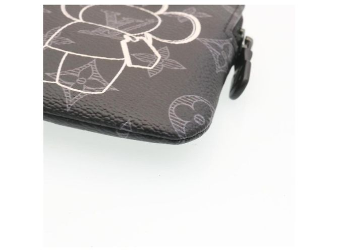 LOUIS VUITTON Vivienne Zip Pouch Pop-up store solo Nero M62895 LV Auth lc054 - vista 7