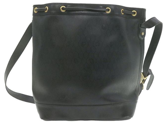 CHRISTIAN DIOR Borsa a spalla a nido d'ape Pelle PVC nera Auth1168 - vista 3