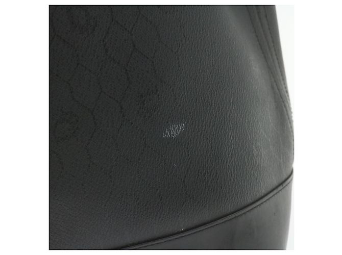 CHRISTIAN DIOR Borsa a spalla a nido d'ape Pelle PVC nera Auth1168 - vista 4