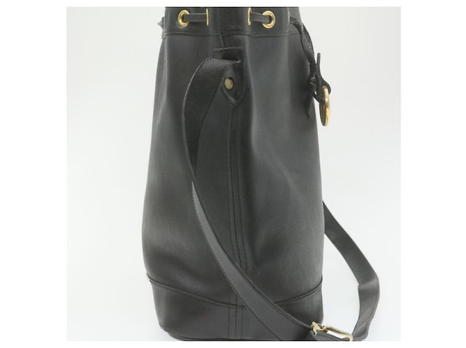 CHRISTIAN DIOR Borsa a spalla a nido d'ape Pelle PVC nera Auth1168 - vista 5