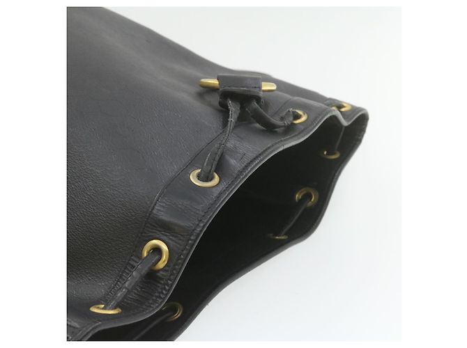 CHRISTIAN DIOR Borsa a spalla a nido d'ape Pelle PVC nera Auth1168 - vista 7