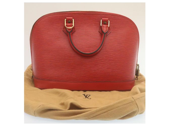 LOUIS VUITTON Borsa a mano Epi Alma Rosso M52147 LV Aut pt556 - vista 12