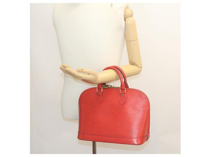 LOUIS VUITTON Borsa a mano Epi Alma Rosso M52147 LV Aut pt556 - vista 23