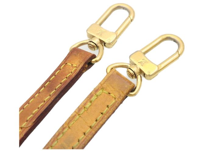 LOUIS VUITTON Tracolla regolabile in pelle 40.2"-47.2" Beige LV Auth ni074 - vista 6