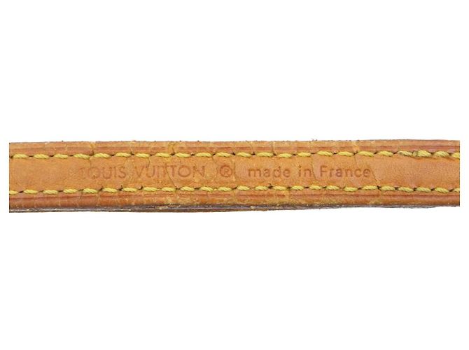LOUIS VUITTON Tracolla regolabile in pelle 40.2"-47.2" Beige LV Auth ni074 - vista 7