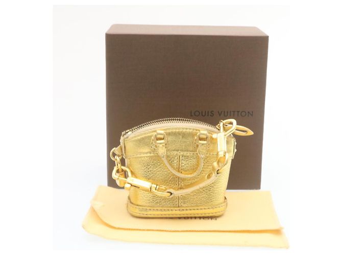 LOUIS VUITTON Portachiavi Suhari Mini Lockit Oro LV Auth 28895 D'oro - vista 12