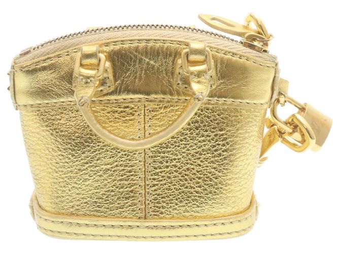 LOUIS VUITTON Portachiavi Suhari Mini Lockit Oro LV Auth 28895 D'oro - vista 2