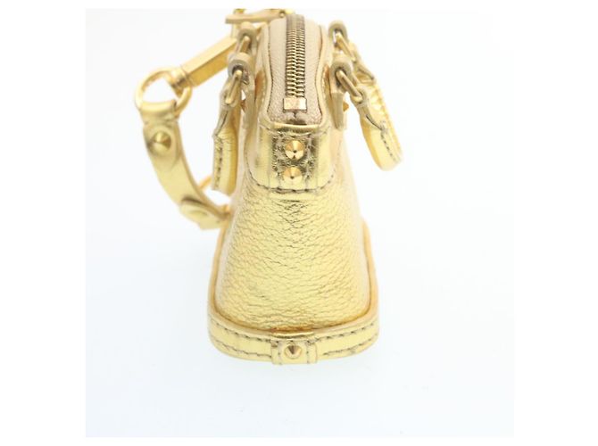 LOUIS VUITTON Portachiavi Suhari Mini Lockit Oro LV Auth 28895 D'oro - vista 3
