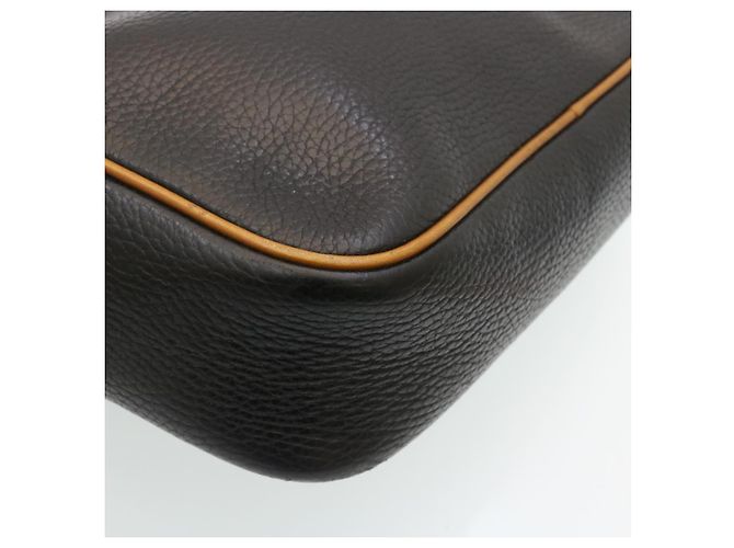 Céline CELINE Borsa A Spalla Pelle Nero Marrone Auth gt2151 - vista 16