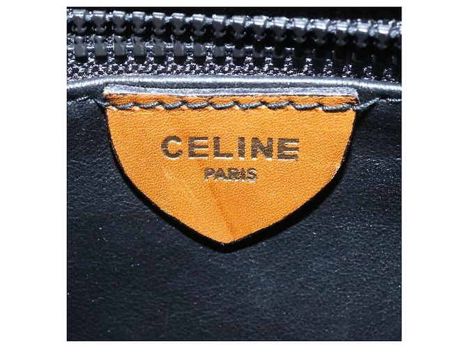 Céline CELINE Borsa A Spalla Pelle Nero Marrone Auth gt2151 - vista 17