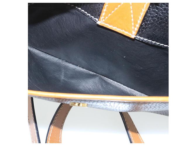 Céline CELINE Borsa A Spalla Pelle Nero Marrone Auth gt2151 - vista 18
