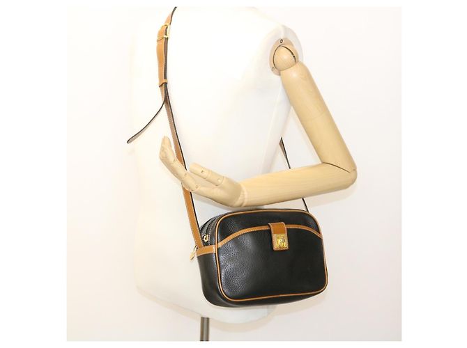 Céline CELINE Borsa A Spalla Pelle Nero Marrone Auth gt2151 - vista 25