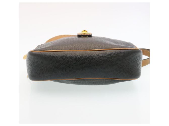 Céline CELINE Borsa A Spalla Pelle Nero Marrone Auth gt2151 - vista 5