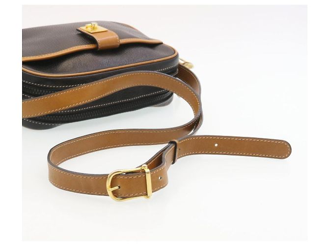 Céline CELINE Borsa A Spalla Pelle Nero Marrone Auth gt2151 - vista 7