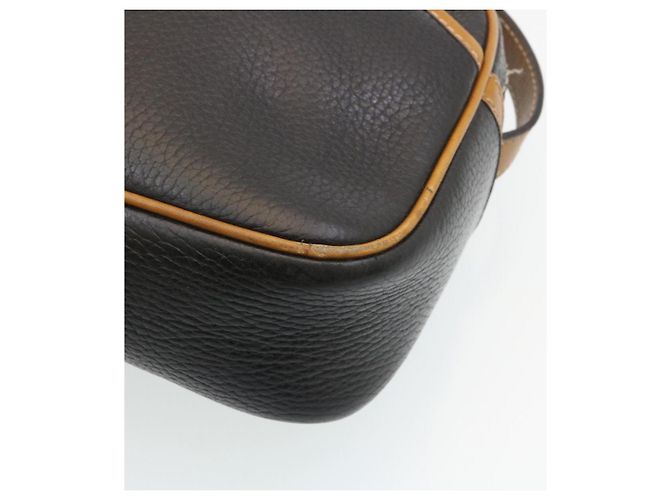 Céline CELINE Borsa A Spalla Pelle Nero Marrone Auth gt2151 - vista 8