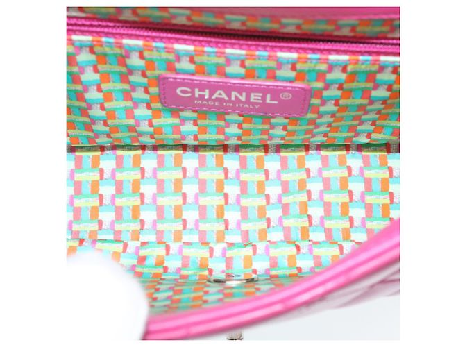 Coco rain CHANEL Matelasse Coco Borsa a tracolla con catena foderata antipioggia Lamb Skin Pink Auth 29191 Rosa - vista 10