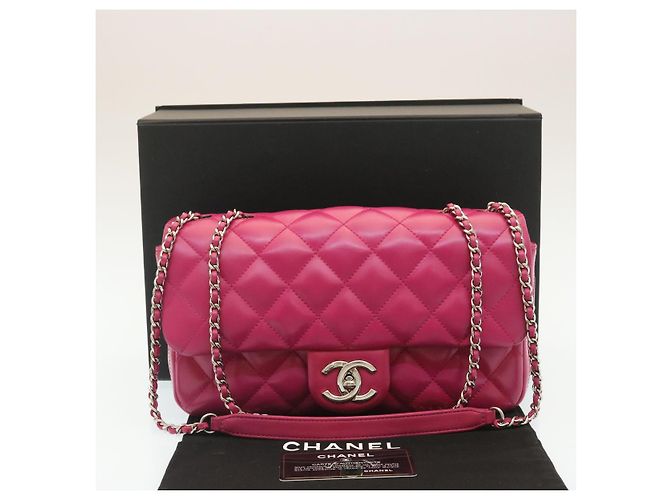 Coco rain CHANEL Matelasse Coco Borsa a tracolla con catena foderata antipioggia Lamb Skin Pink Auth 29191 Rosa - vista 12