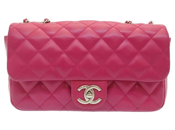 Coco rain CHANEL Matelasse Coco Borsa a tracolla con catena foderata antipioggia Lamb Skin Pink Auth 29191 Rosa - vista 13