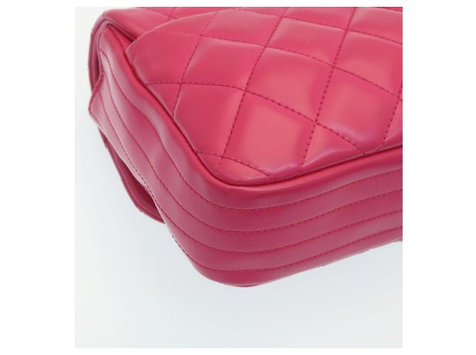 Coco rain CHANEL Matelasse Coco Borsa a tracolla con catena foderata antipioggia Lamb Skin Pink Auth 29191 Rosa - vista 17