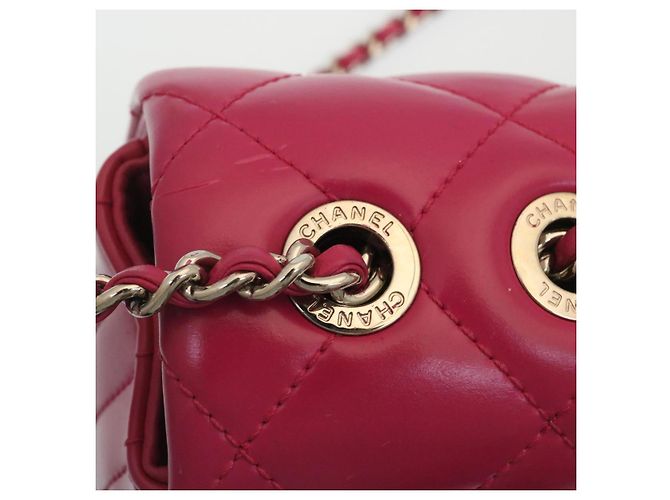 Coco rain CHANEL Matelasse Coco Borsa a tracolla con catena foderata antipioggia Lamb Skin Pink Auth 29191 Rosa - vista 18