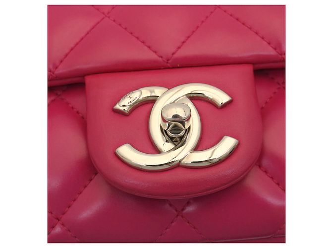 Coco rain CHANEL Matelasse Coco Borsa a tracolla con catena foderata antipioggia Lamb Skin Pink Auth 29191 Rosa - vista 19