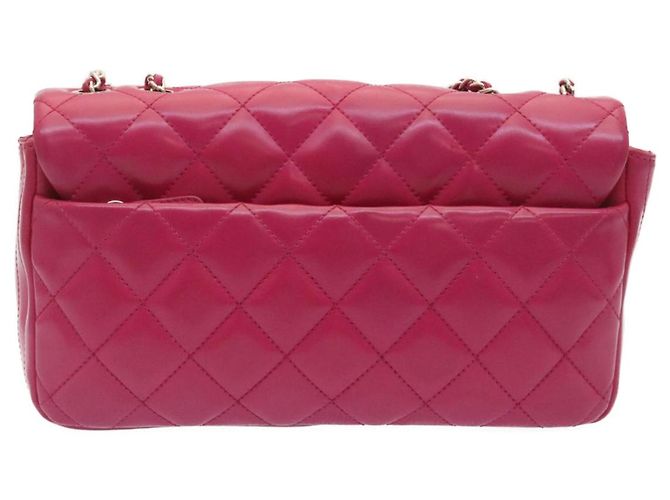 Coco rain CHANEL Matelasse Coco Borsa a tracolla con catena foderata antipioggia Lamb Skin Pink Auth 29191 Rosa - vista 2