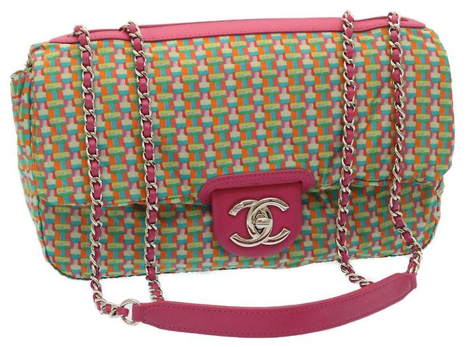 Coco rain CHANEL Matelasse Coco Borsa a tracolla con catena foderata antipioggia Lamb Skin Pink Auth 29191 Rosa - vista 27