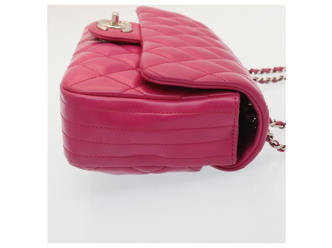 Coco rain CHANEL Matelasse Coco Borsa a tracolla con catena foderata antipioggia Lamb Skin Pink Auth 29191 Rosa - vista 3