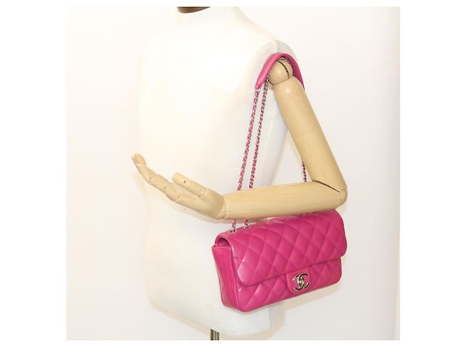 Coco rain CHANEL Matelasse Coco Borsa a tracolla con catena foderata antipioggia Lamb Skin Pink Auth 29191 Rosa - vista 30