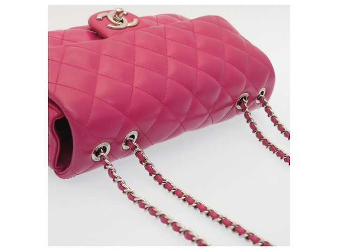 Coco rain CHANEL Matelasse Coco Borsa a tracolla con catena foderata antipioggia Lamb Skin Pink Auth 29191 Rosa - vista 6