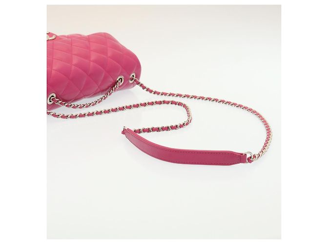 Coco rain CHANEL Matelasse Coco Borsa a tracolla con catena foderata antipioggia Lamb Skin Pink Auth 29191 Rosa - vista 7