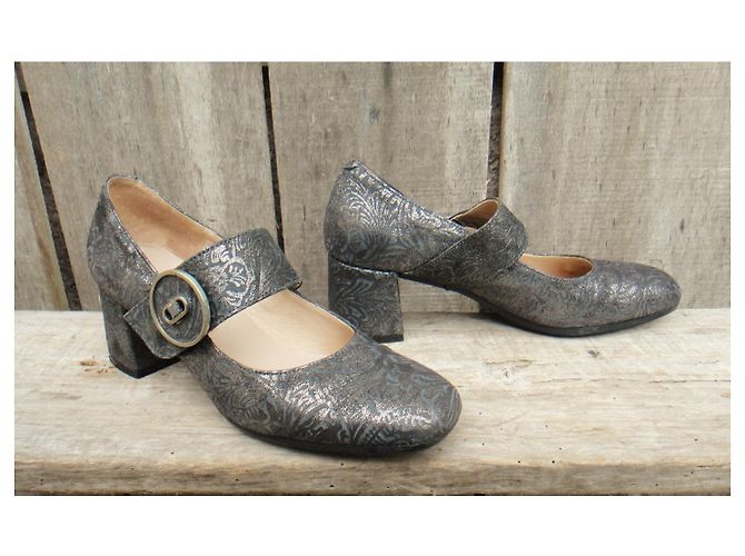 Autre Marque Décolleté Baby D'Chicas Pelle Cangiante 39 Metallico - vista 2